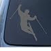 SKIER - Downhill Skiing - Vinyl Car Decal Sticker #1331 | Vinyl Color: Silver