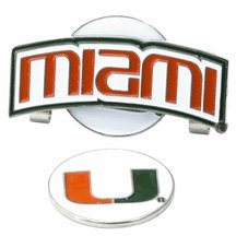 Miami Hurricanes Slider Clip With Golf Ball Marker Of 3)