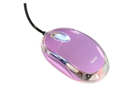 Saitek optische Notebook Maus schnurgebunden lila