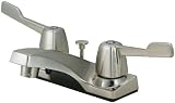 Hardware House H11-3762 Two Handle Lavatory Faucet with Pop-up and Handicap Wing Handles, Satin Nickel
