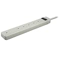 Power Strip with 6 Outlets - Ivory