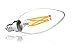 Hyperikon® LED Filament Candle 4-Watt (40-Watt Equivalent), Blunt Tip, Small Base (E12), 2300K (Amber Glow), 340°-Beam Angle, Dimmable - (Pack of 6)