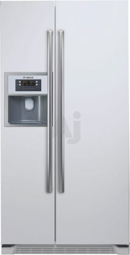 Bosch Evolution 800 Series B20CS80SNW 20.0 cu. ft. Counter-Depth Side-by-Side Refrigerator with External Ice/Water Dispenser, Wine Rack, Temperature Controlled Drawer and Color-Matched Sides: White