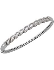 Diamond bangle in 14kt white gold