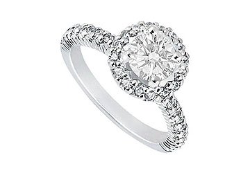 Diamond Engagement Ring : Platinum - 1.25 CT 