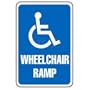 Aluminum Sign - Wheelchair Ramp - .063mm Thick