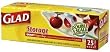 Glad Zipper Storage Bag Quart - 25 Per Count, 12 Per Case