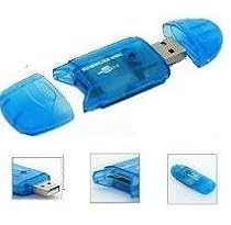 CTC 6-in-1 USB 2.0 High Speed Memory Card Reader Writer for SD SDHC MiniSD MiniSDHC MMC rsMMC - Blue