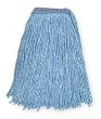 Tough Guy 1TYR3 Wet Mop, Sz 16 Oz, Blue, Cut End