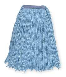 Tough Guy 1TYR7 Wet Mop, Sz #16, Blue, Cut End