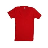 YogaColors6456ShortSleeveSheerJerseyDeepV-Neck