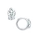14K White Gold CZ Butterfly Huggy Earrings title=