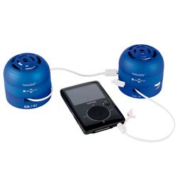 Tweakers Mini-Boom Portable Speakers (BLUE) for Laptop, iPhone, MP3