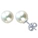 Natural White 5.5-6mm 14k Gold Cultured Pearl Stud Earrings (Available: Sterling Silver or 14K White Gold)