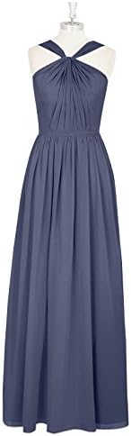 Emyrin Charming Floor-length A-line Stormy Bridesmaid Dresses V Neckline.