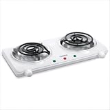 Toastess THP-433 Electric Double-Coil Cooking Range, White