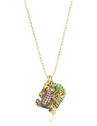 Borgioni Frog and Lilly pad Charm Necklace