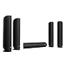 KEF KHT5005IISATBL Speaker System (Set of 5, Black)