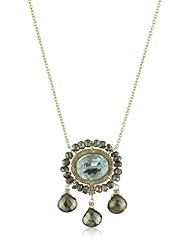 Dana Kellin Classic Gem-Cut Aqua Quartz and Pyrite Necklace