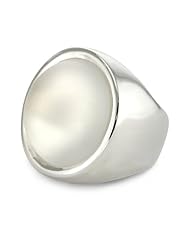 Sterling Silver Ring with Frozen Crystal Center