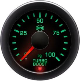 ISSPROR17433 EV² Electronic Turbo Boost 0-100 - Full Kit, Black Face, Red Pointer, Green Backlight, Black Bezel, Black