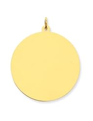 14k Gold Round Disc Charm