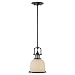 Murray Feiss P1144DBZ Parker Place Collection 1-Light Mini-Pendant, Dark Bronze Finish with White Opal Etched Glass Shade