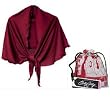 Chilly Jilly Wraps, Burgundy with Cordinating Burgundy & White Draw String Bag