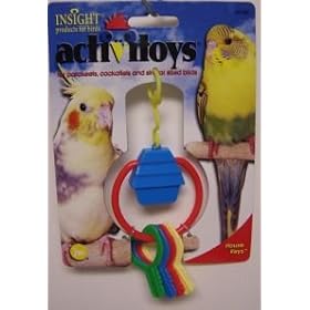 JW Pet Company Activitoy House Keys Bird Toy for Keets and Tiels Assorted Colors by JW Pet Company