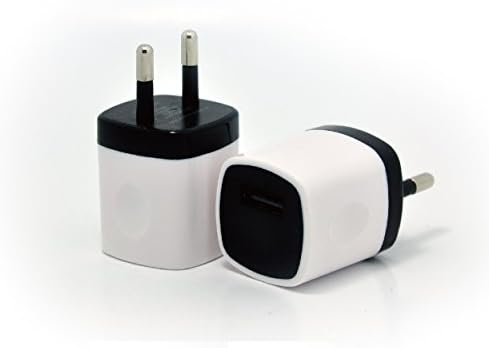 QCH Bi-color Home and Travel Wall Charger with USB Port - 1 AMP / 5 Watt (Wihte)