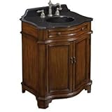 IMAGE OF Belle Foret BF80054R 30-Inch Width by 21-Inch Depth by 36-Inch Height Single Basin Bathroom Vanity, Dark Cherry