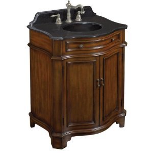 Belle Foret BF80054R 30-Inch Width by 21-Inch Depth by 36-Inch Height Single Basin Bathroom Vanity, Dark Cherry