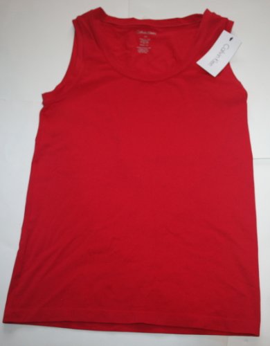 Calvin Klein Women's Modern Essential Athletic Shirt - Size: Small/Medium Red