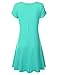 J.TOMSON Women's Short Sleeve V-neck Flared Dress MINT 2XL