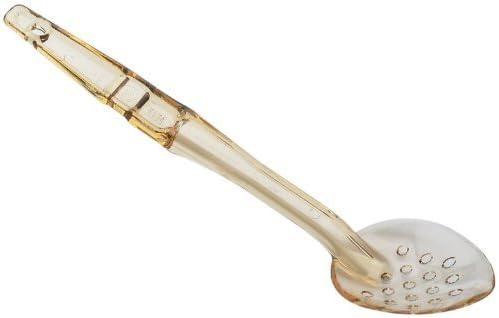 Cambro SPOP13-150 Polycarbonate High Heat Camtensils Perforated Deli Spoon, Amber by food service warehouse