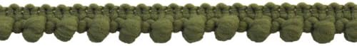 Mini Pompom Fringe BP-100-25 Olive, 10 Yard roll