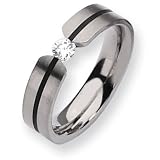 Contemporary Titanium 6mm Diamond Brushed Band Size 6-13 - by Chisel