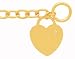 14k Yellow Gold & Diamond Engraveable Heart Bracelet- 7. 5 IN (0.01ctw)