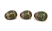 12 Plastic Green Camouflage Easter Eggs, 2 1/4