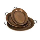 Tauba Copper Plated Trays - Set of 3
