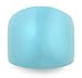 JanKuo Jewelry Rhodium Plated Artificial Stone Turquoise Color Dome Cocktail Ring