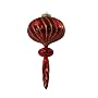 Barcana 6-Inch Shatterproof Classic Red Baroque Drops, Christmas Ornaments, Set of 3
