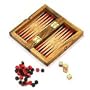 Wooden Handmade Backgammon Board Game - Checkers 11 � x 5 � inches (closed)