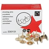 5 Star Brass Drawing Pins [Box of 150]