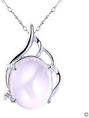 Second Face Volcano 925 Silver Necklace Female Brief Paragraph Powder Crystal Necklace Pendant Sp0545Rs Fashion Necklace