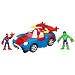 Playskool Super Hero Squad Deluxe Vehicle - Hovercar Vs Spiderman