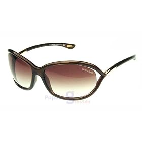 New Tom Ford Jennifer Sunglasses TF 8 692 TF8 Dark Brown Frame Gradient Brown Shades Size: 61-16-120