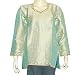 Kurti Green Womens Top Summer Fashion India Apparel Embroidery Size M
