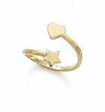 14K Bypass Heart/Star toe ring - GH23331