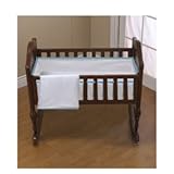 Forever Mine Cradle Bedding with Blue Trim Size